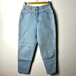 VINTAGE 80s ultra high waisted light wash denim j